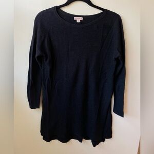 Ribbed Black Knit Sweater